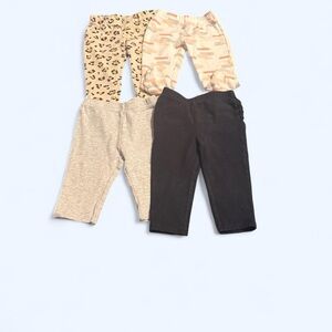 Trendy Kids Leggings Set - Black, Gray, Cream Leopard, Pink Pattern